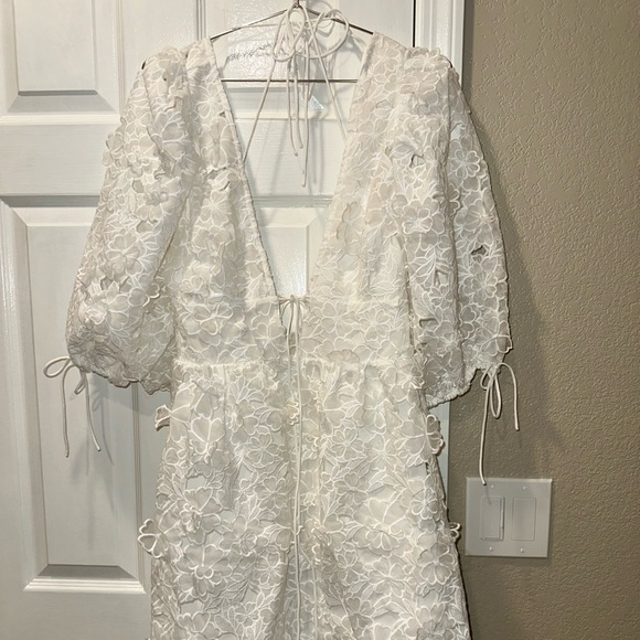 FOR LOVE AND LEMONS - Leighton Mini Dress - White, Size 1X - Picture 6 of 16